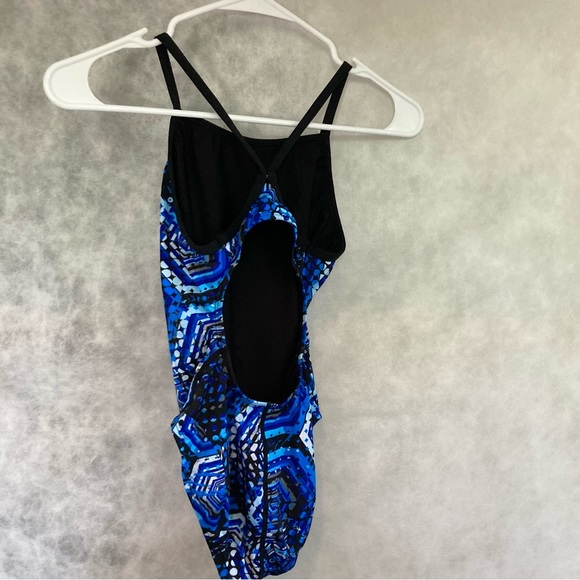 DOLFIN Reliance Bee Hive V Racer Back Blue Black White Womens Size 28 - Picture 8 of 16